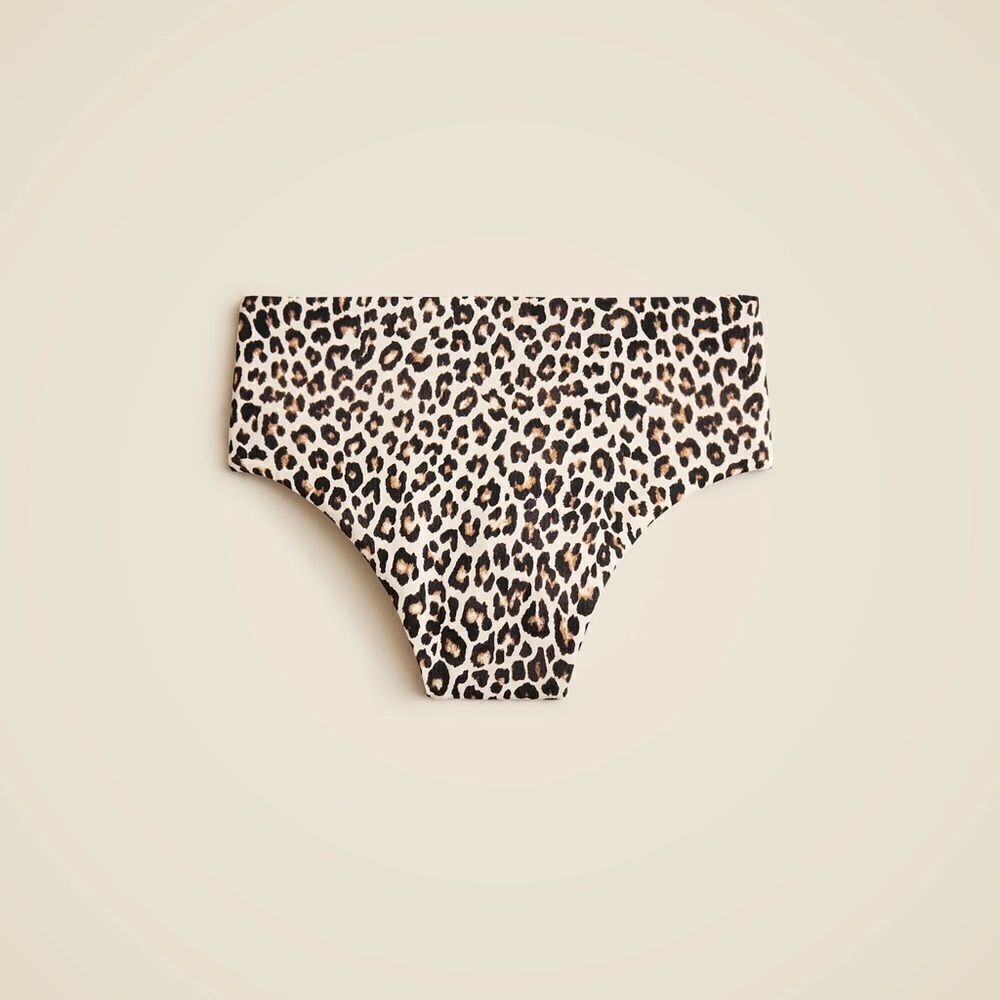 NWT J CREW Hallie bikini bottom in Classic Sculpt™ in leopard print